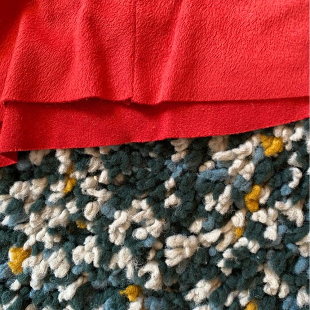 Unique 90s Vintage Microsuede & Denim Midi Skirt sz 6 - Picture 5 of 11